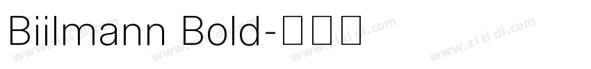 Biilmann Bold字体转换